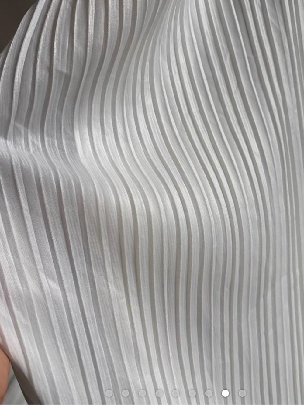 Amanda Uprichard Cream-White Pleated Midi Skirt